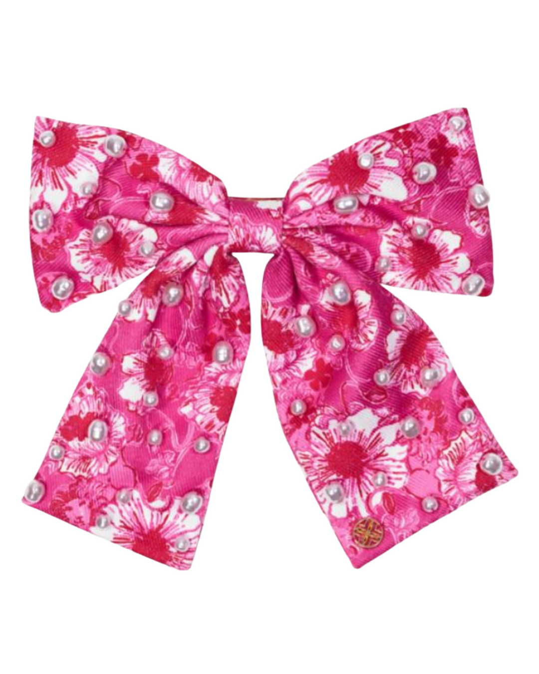 Embellished Bow Barette - Feeling Poppy