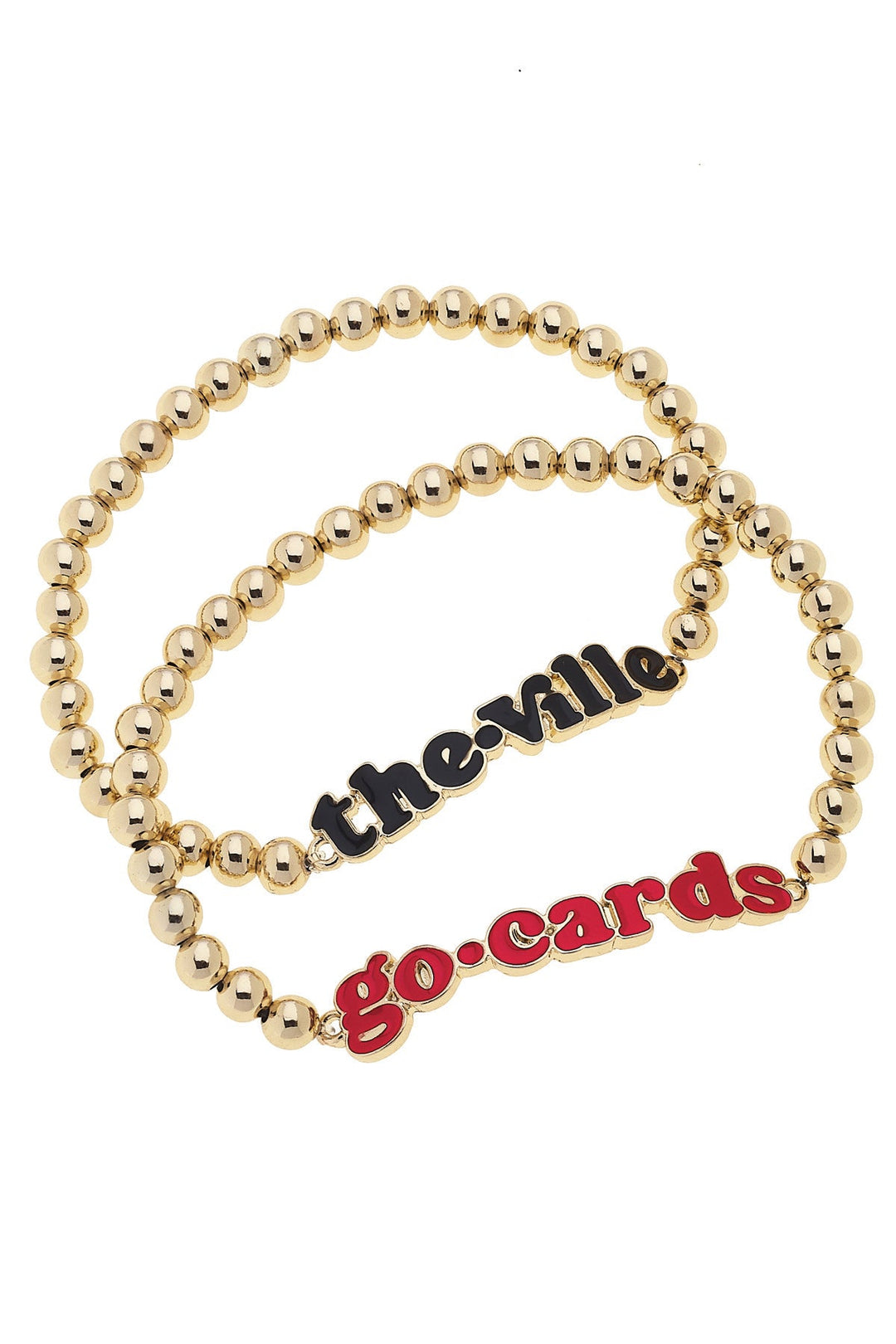 Louisville Cardinals Slogan Ball Bead Bracelet