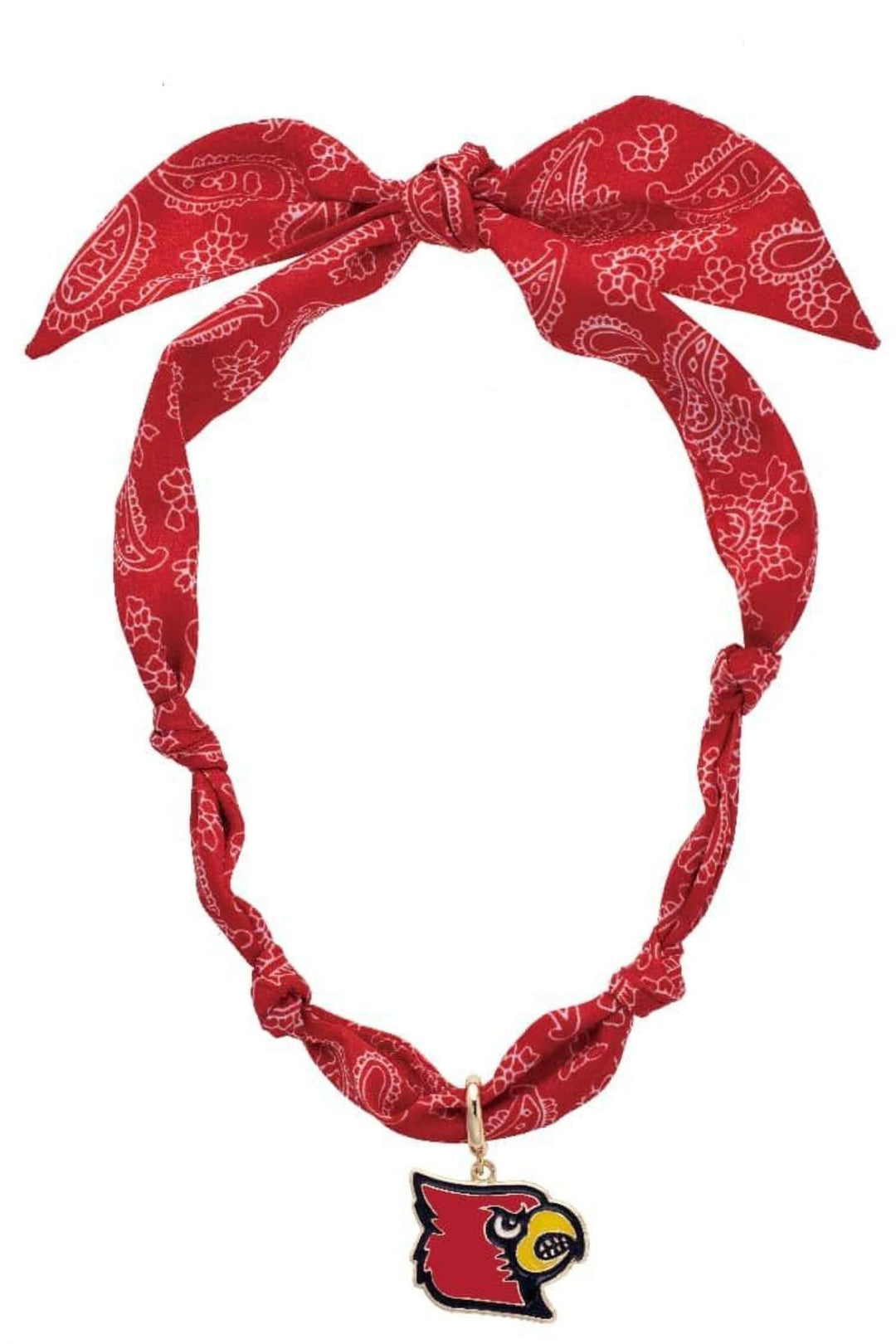 Louisville Cards Logo Bandana Scarf Necklace- Red