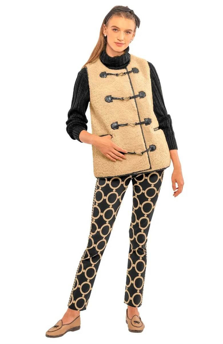 Shearling Boxy Vest - Khaki