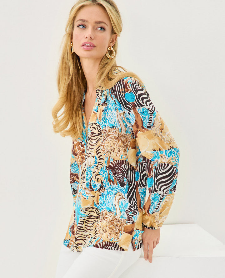 Elsa Top - Breezy Aqua Lillys Zoo