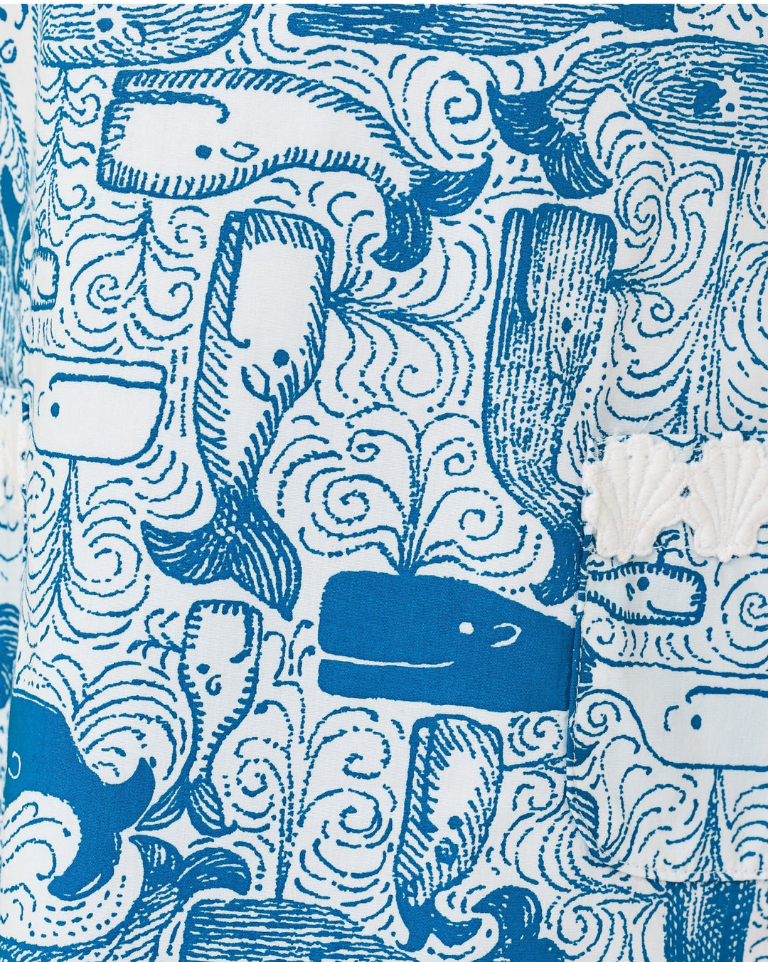 Little Lilly Classic Shift Dress - Nassau Blue Thar She Blows