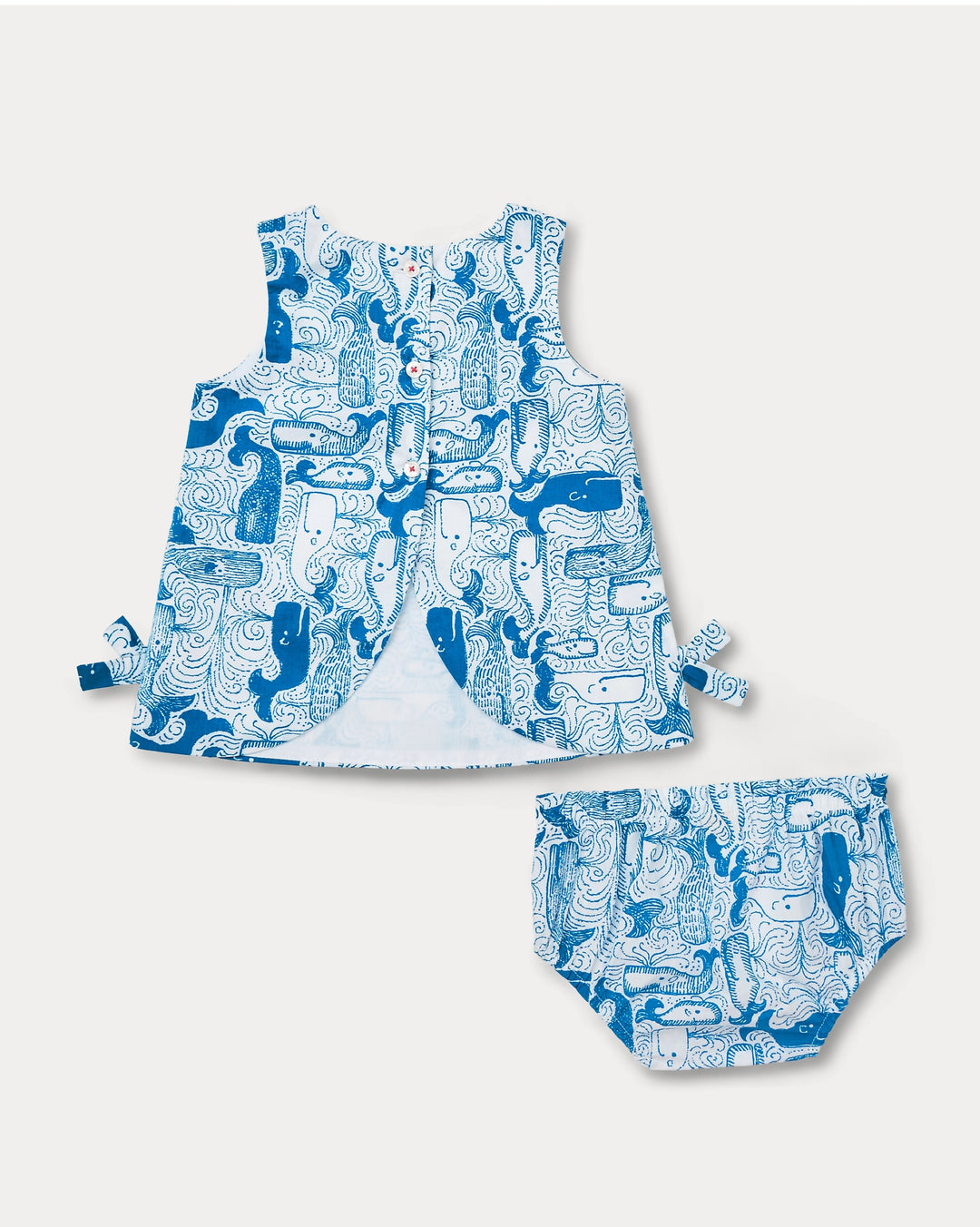 Baby Lilly Shift Dress - Nassau Blue Thar She Blows
