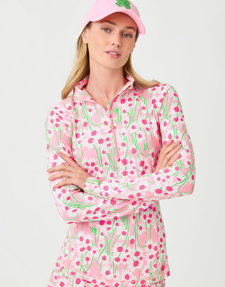 Justine Upf 50+ Half Zip - Conch Shell Pink Lil Sunny