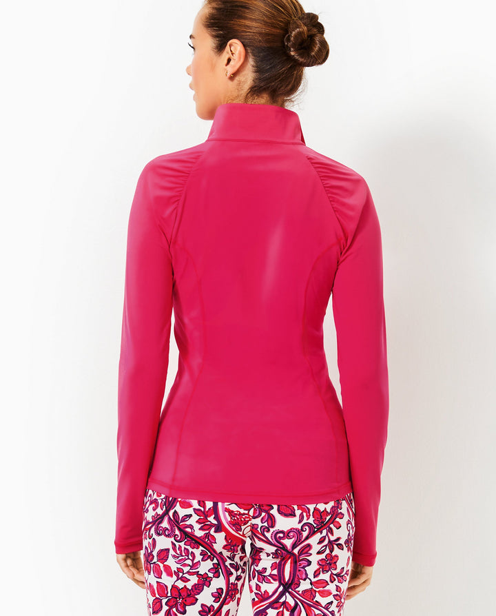 Justine Half Zip Pullover Upf 50+ - Raspberry Rouge