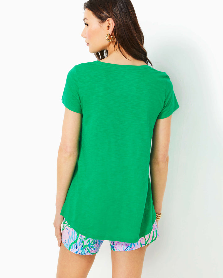 Etta Scoop Neck Top - Brazilian Green