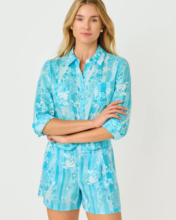 Sea View Linen Button Down Shirt