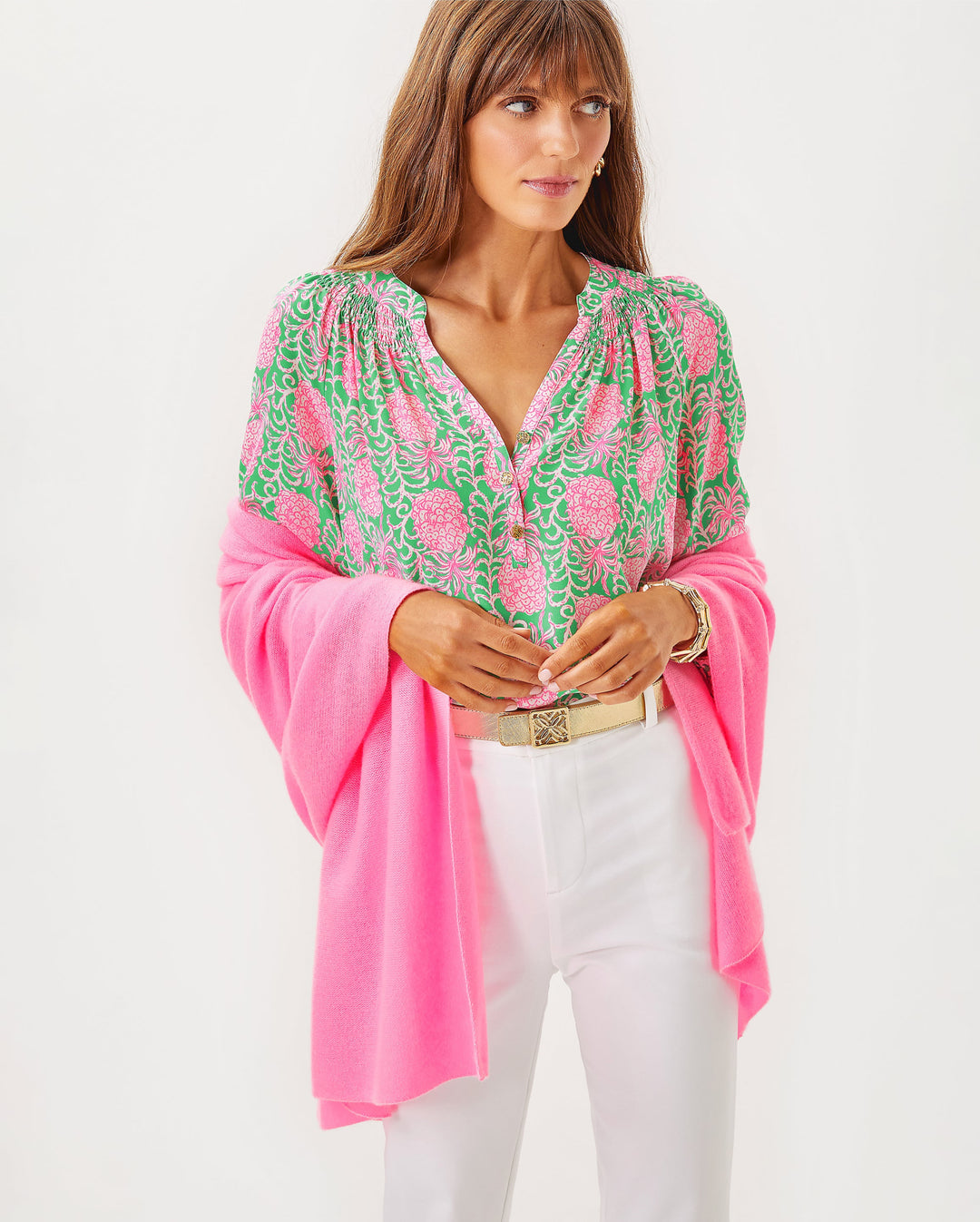 Lanelle Cashmere Wrap - Rousseau Pink