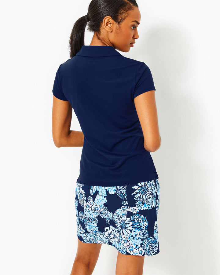 Frida Scallop Polo Upf 50 - Low Tide Navy