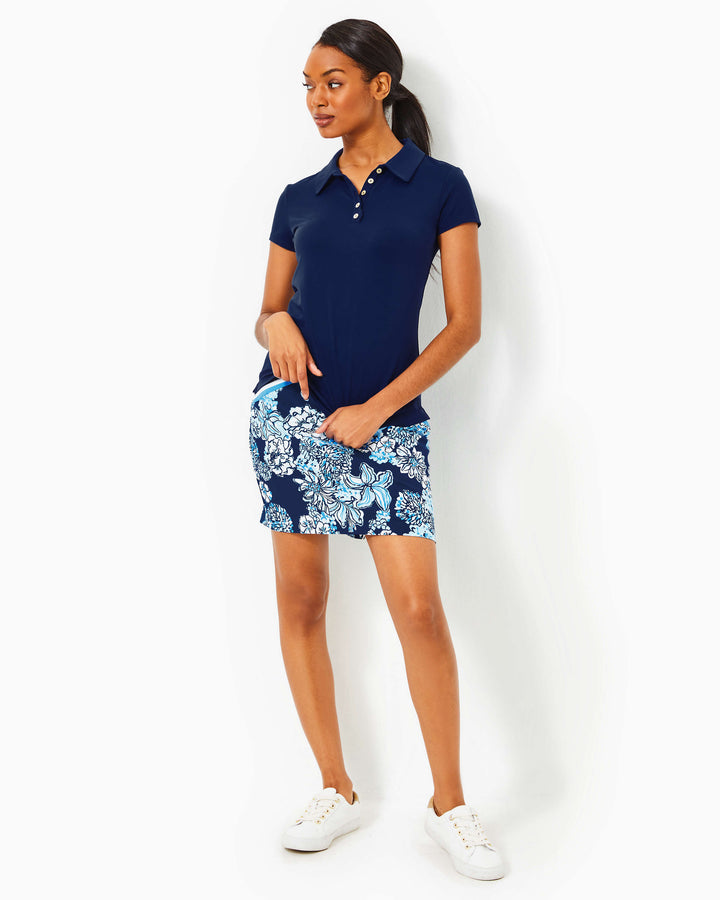 Frida Scallop Polo Upf 50 - Low Tide Navy