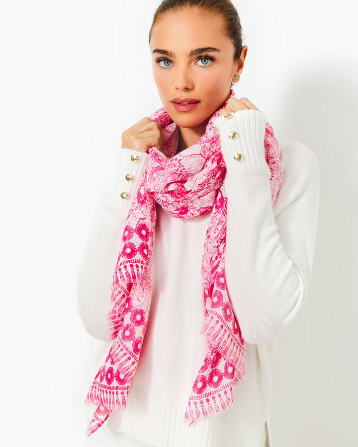 Resort Scarf - Raspberry Rouge Animal Magnetism