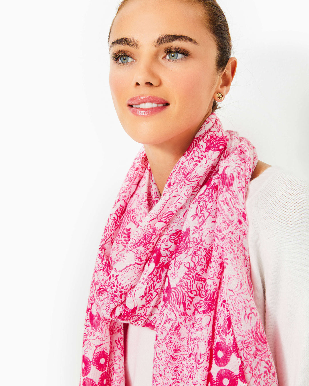 Resort Scarf - Raspberry Rouge Animal Magnetism