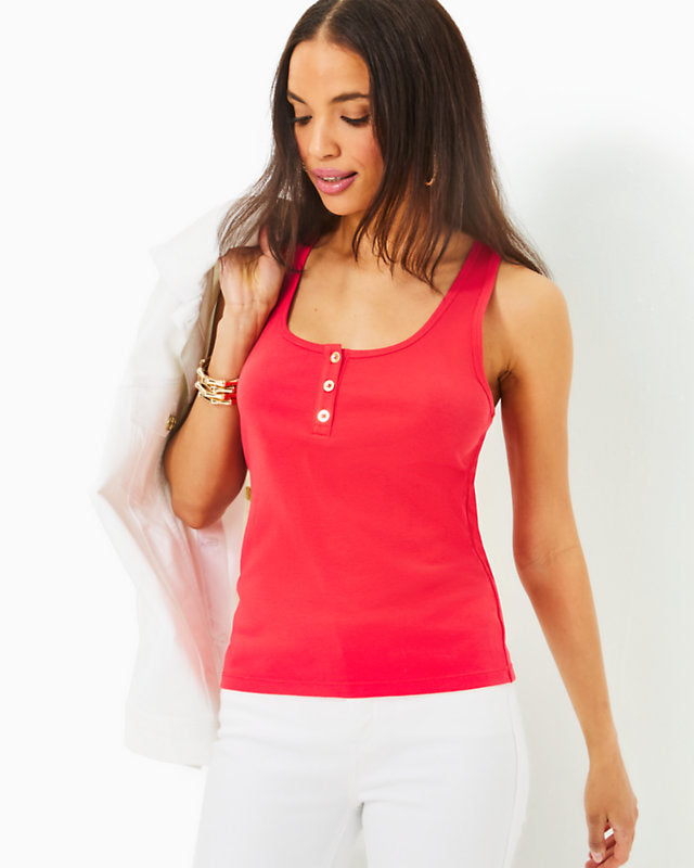 Sera Knit Top - Mizner Red