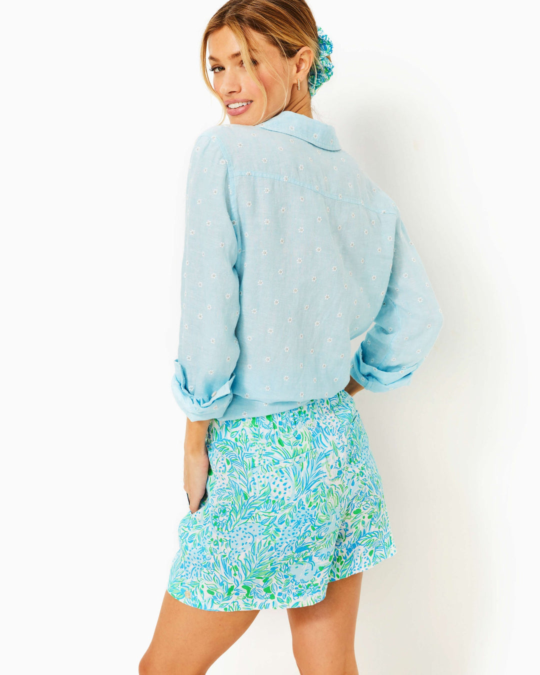 4" Lilo Linen Short - Hydra Blue