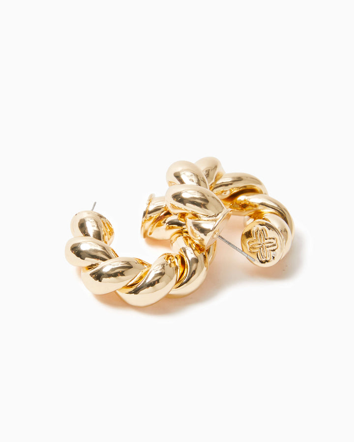 Island Escape Earrings - Gold Metallic