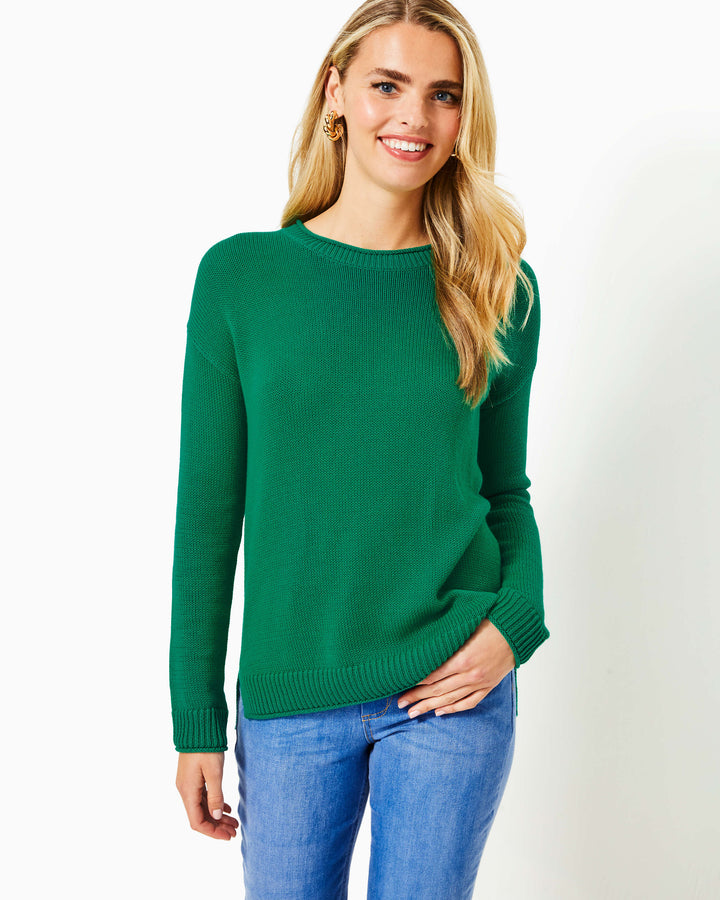 Bayport Cotton Sweater - Fiddle Leaf Green