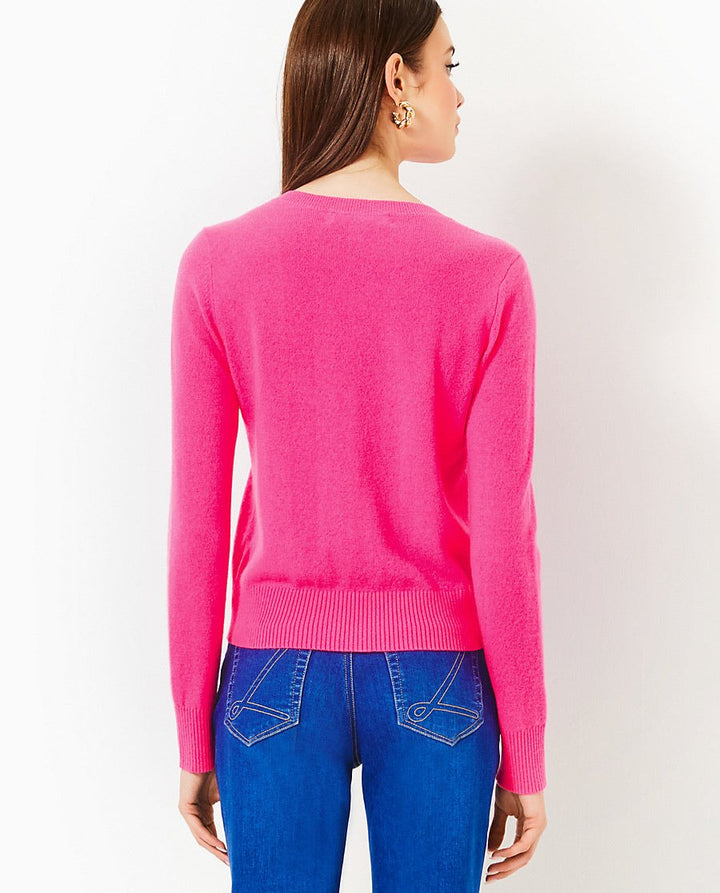 Fairley Cashmere Cardigan - Passion Fruit Pink