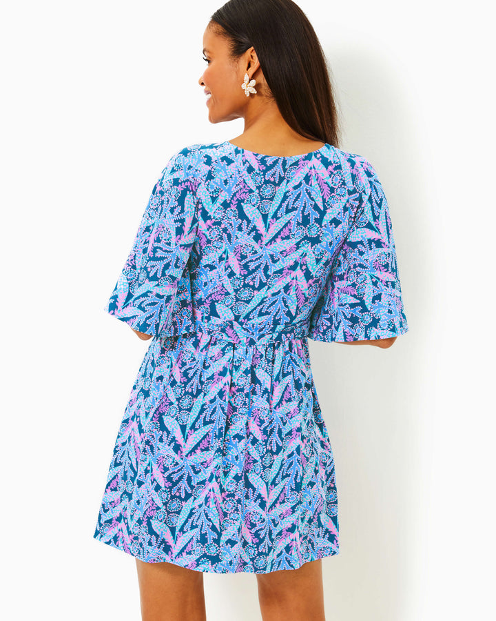 Minka Skirted Romper - Barton Blue Star Gazing