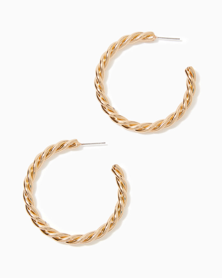 Tropical Twist Hoop Earrings