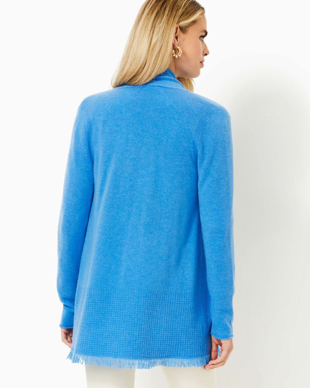 Noble Cashmere Cardigan - Heathered Blue Stream