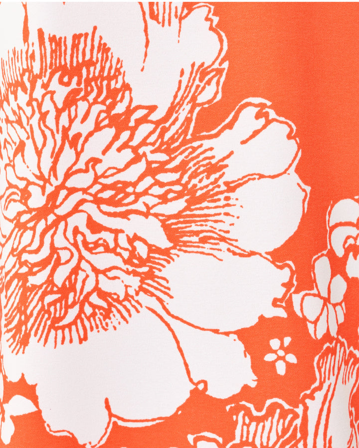 Aniya Fringe Shift Dress - Sunset Orange Budding Romance