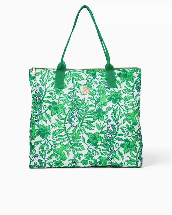 Piper Packable Tote - Fiddle Leaf Green Lil Escape Plan