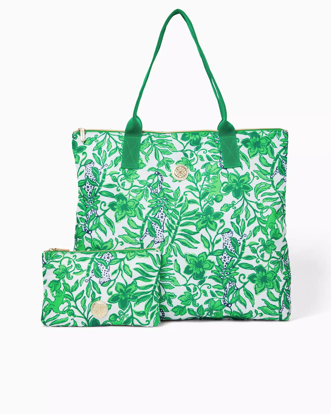 Piper Packable Tote - Fiddle Leaf Green Lil Escape Plan