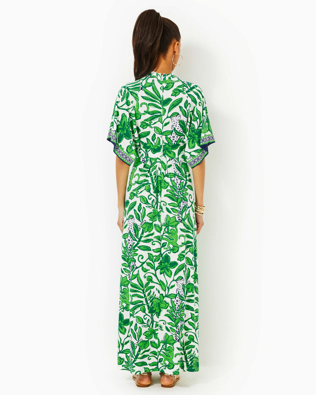 Wisteria V-Neck Maxi Dress - Fiddle Leaf Green