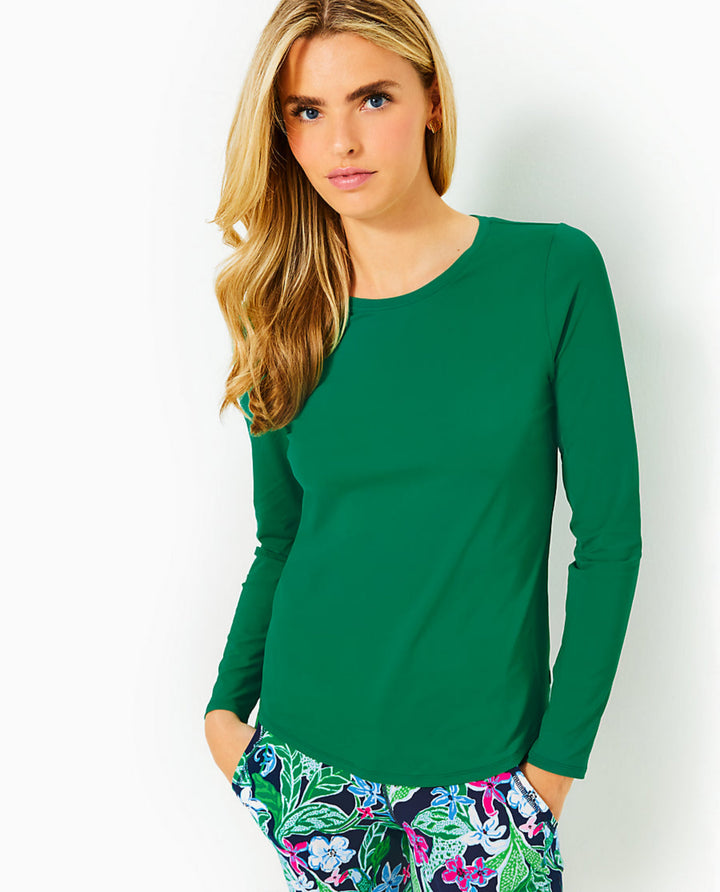 UPF 50+ Luxletic Westley Long Sleeve Active Tee - Fiddle Leaf Green