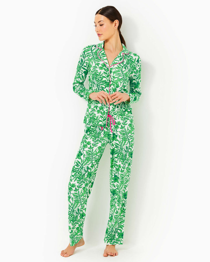 30.5" Pajama Knit Pant - Fiddle Leaf Green Lil Escape Plan