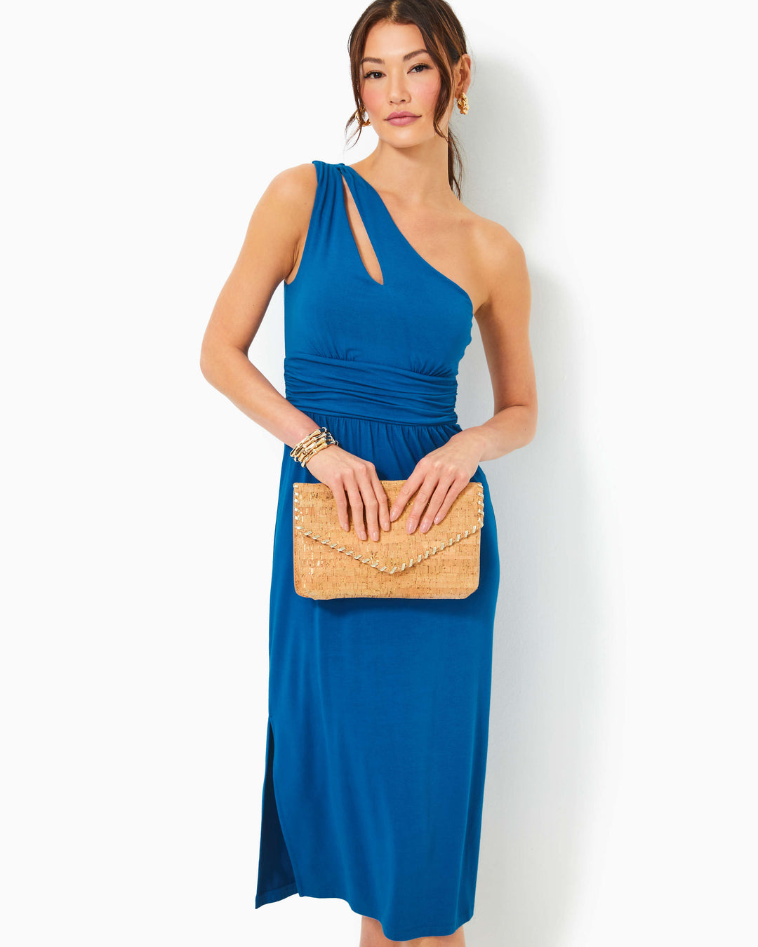 Helina One Shoulder Midi Dress