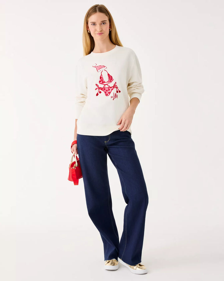Ballad Long Sleeve Sweatshirt - Coconut Festive Frocks Embellishment