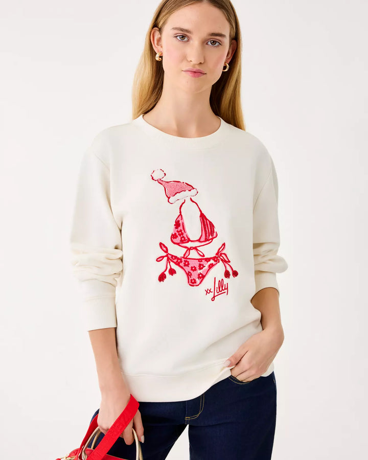 Ballad Long Sleeve Sweatshirt - Coconut Festive Frocks Embellishment