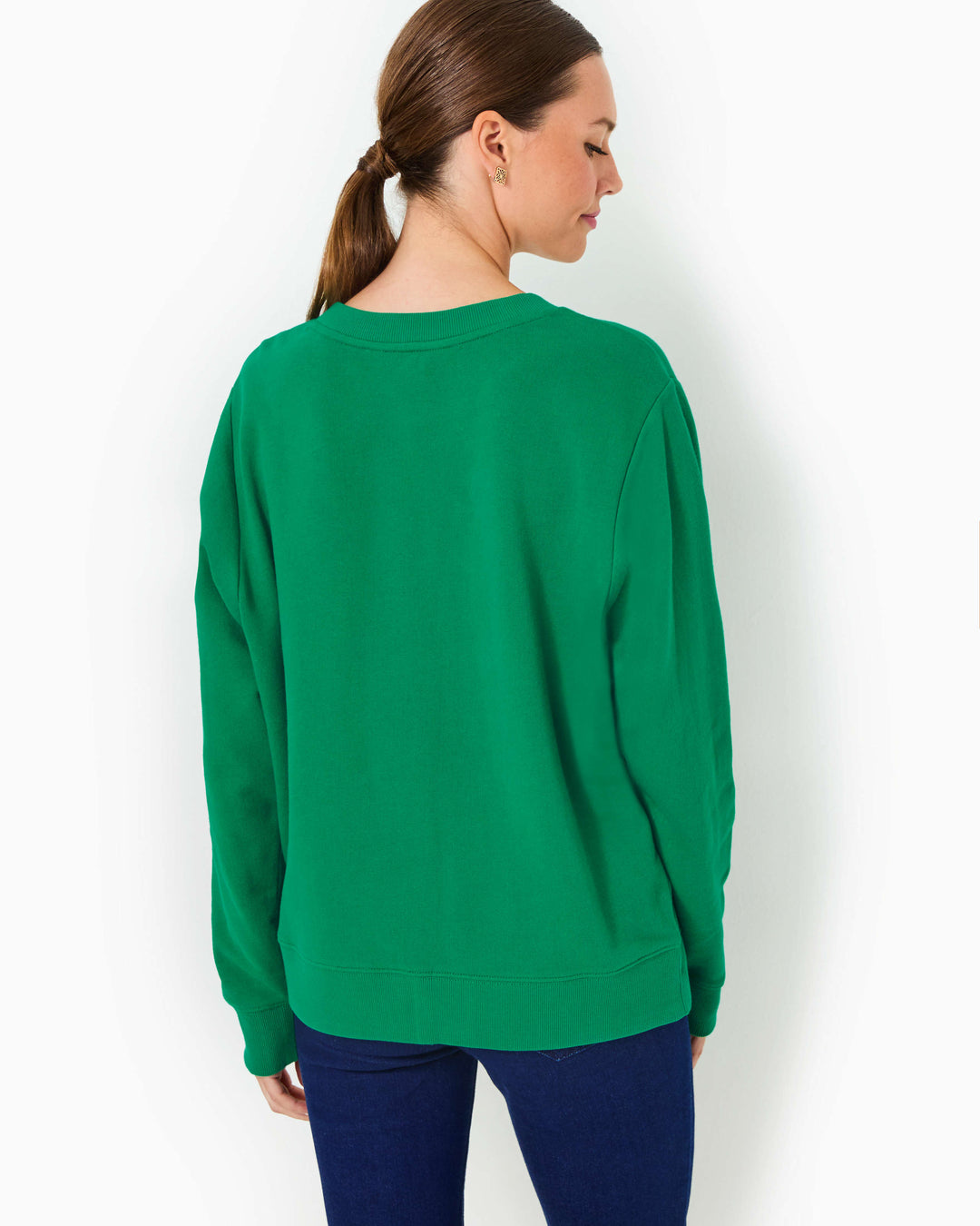 Ballad Long Sleeve Sweatshirt - Fiddle Leaf Green Palm Trees