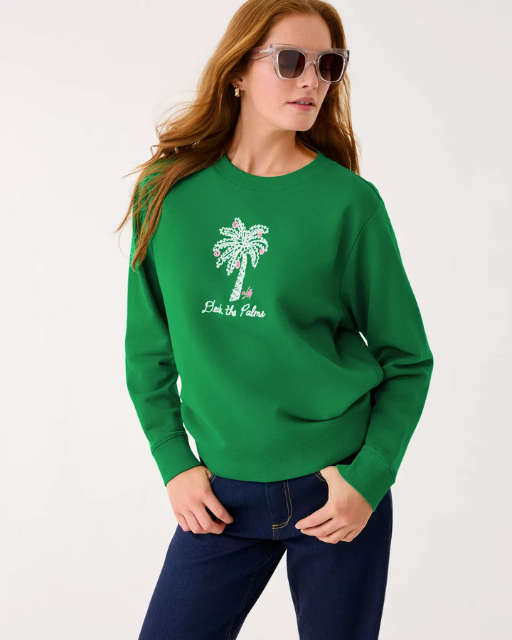 Ballad Long Sleeve Sweatshirt - Multi Deck The Palms Embroidery