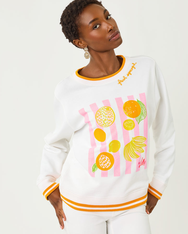 Ballad Long Sleeve Sweatshirt - Multi Fresh Squeezed Embroidery