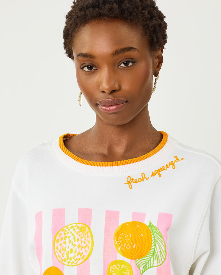 Ballad Long Sleeve Sweatshirt - Multi Fresh Squeezed Embroidery