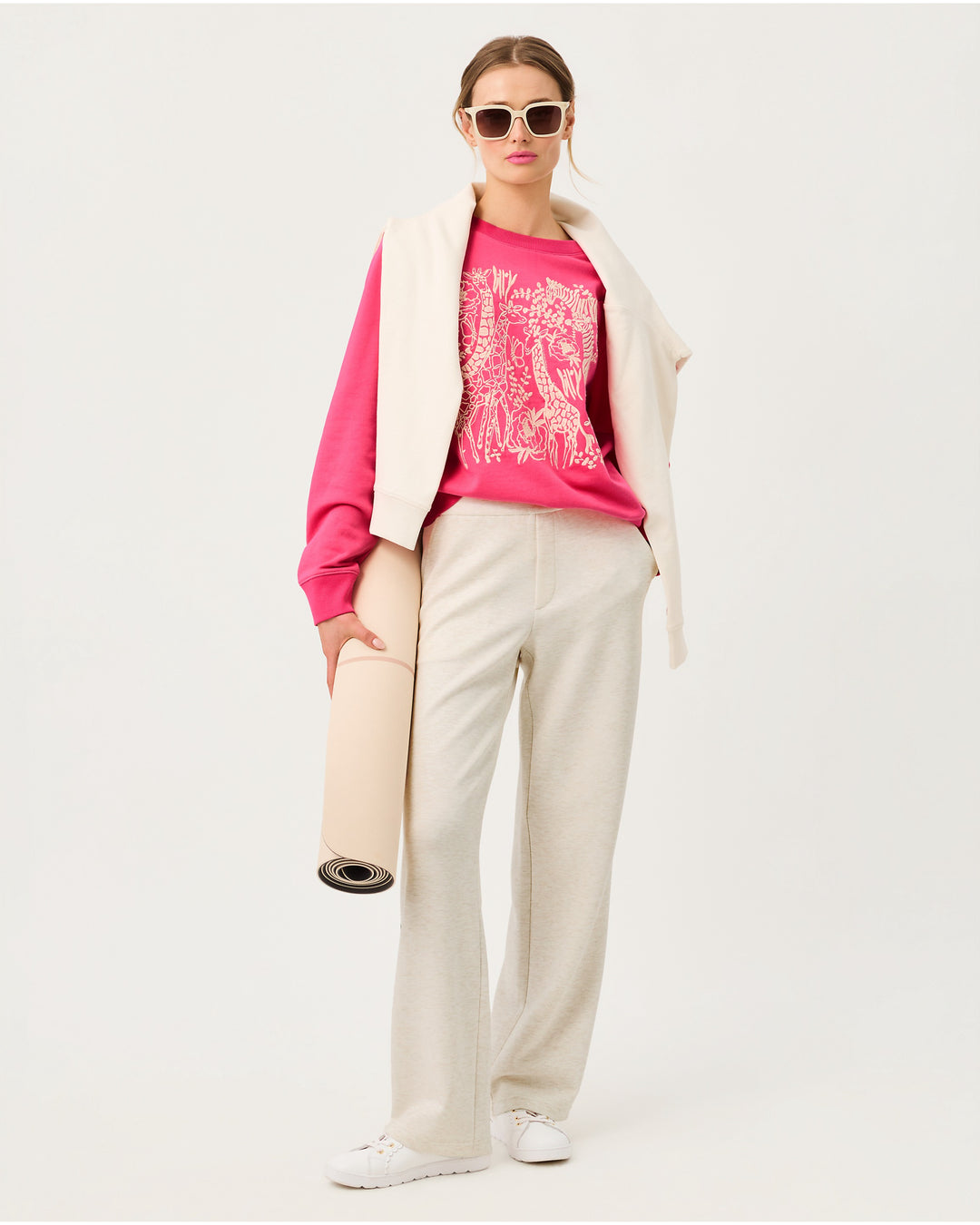 Ballad Long Sleeve Sweatshirt - Pink Aster Safari