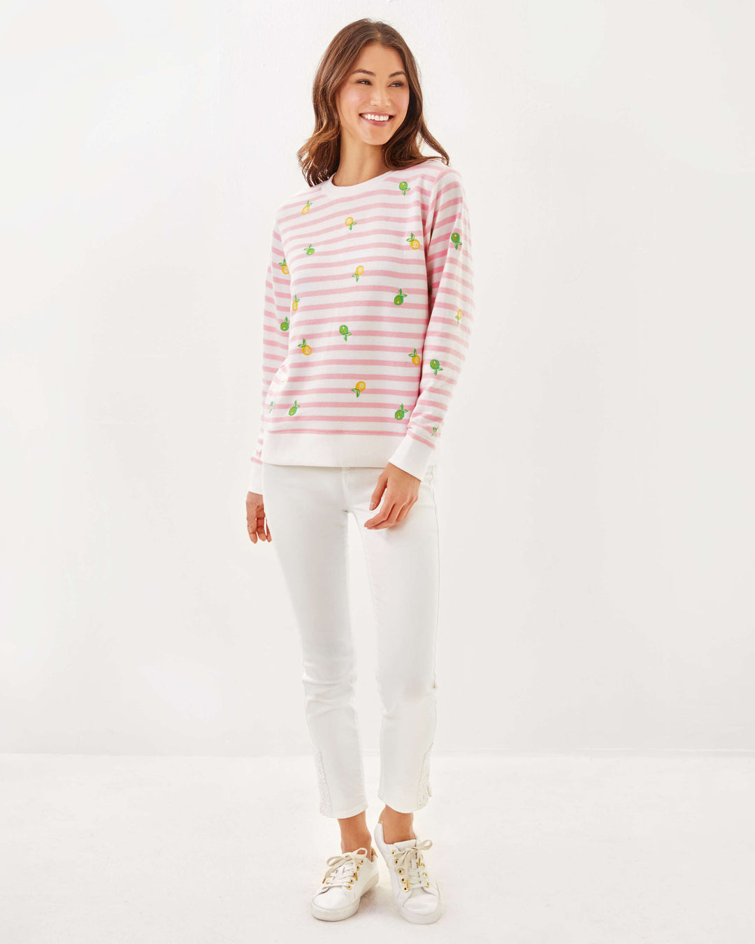 Ballad Long Sleeve Sweatshirt - Pink Muse x Resort White Make Limeade