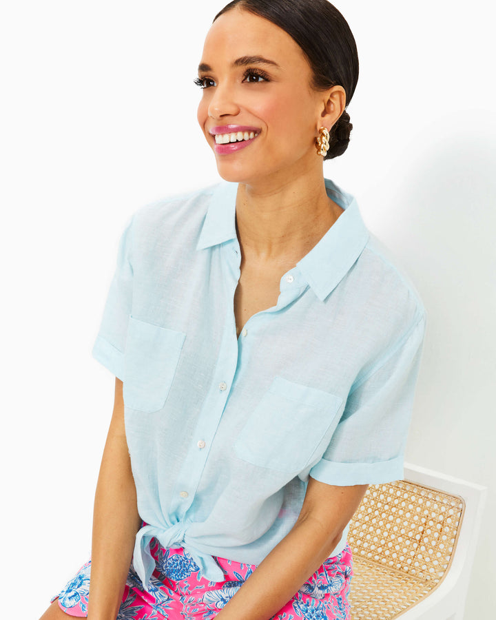 Lynnie Button Down Linen Top