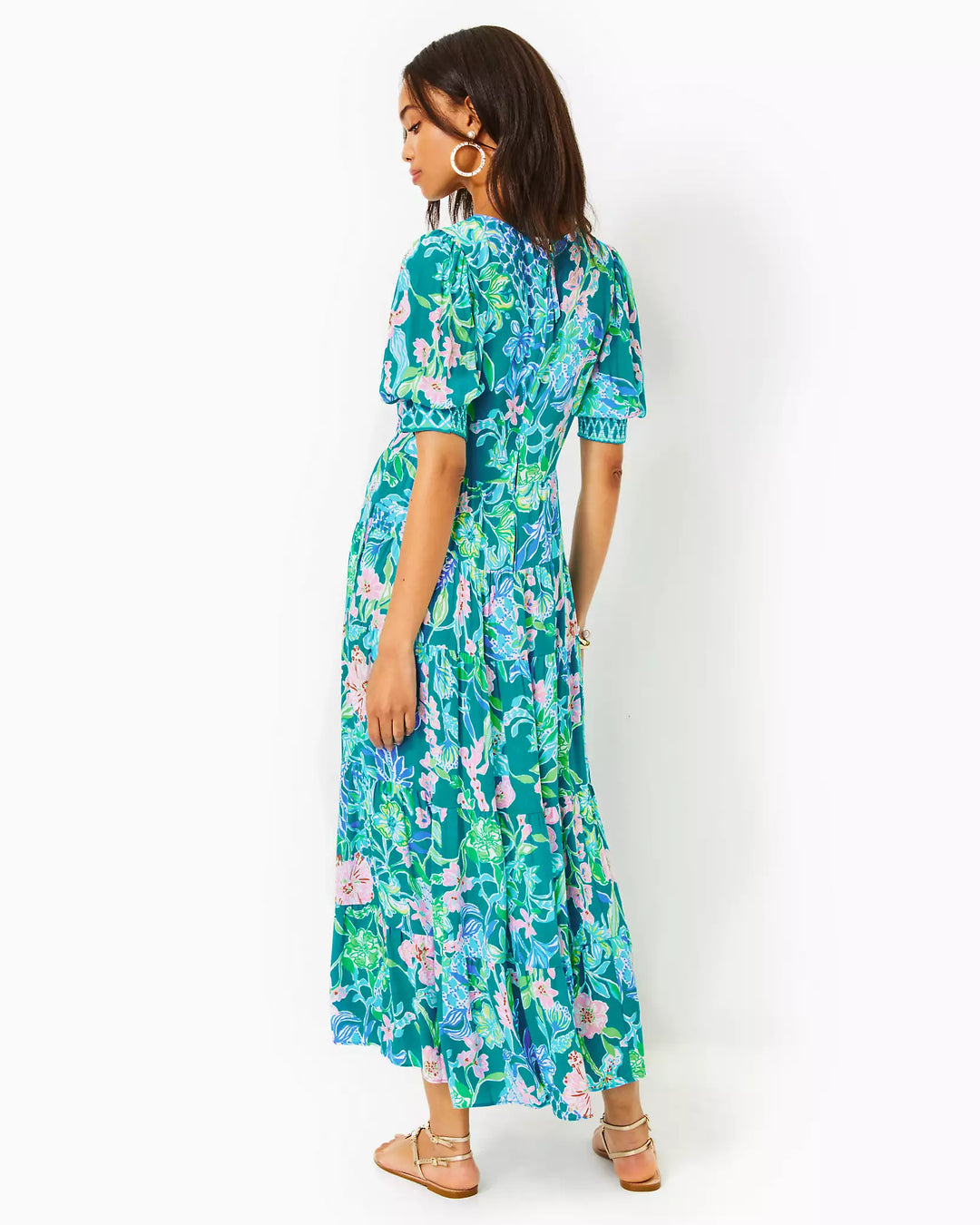 Ameilia Elbow Sleeve Midi Dress