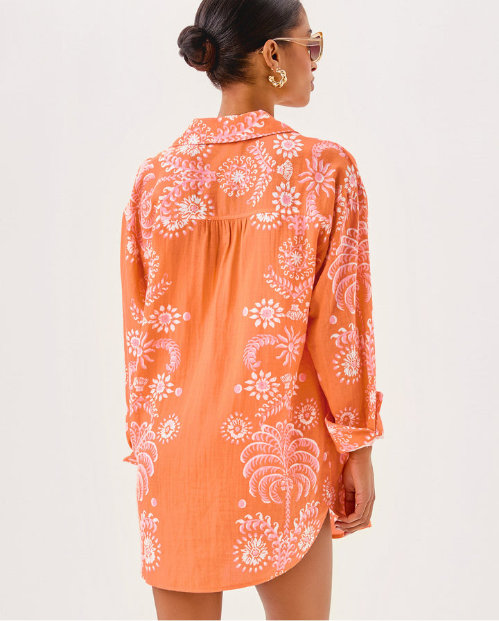 Kwitney Long Sleeve Cover - Papaya Breezy Palm