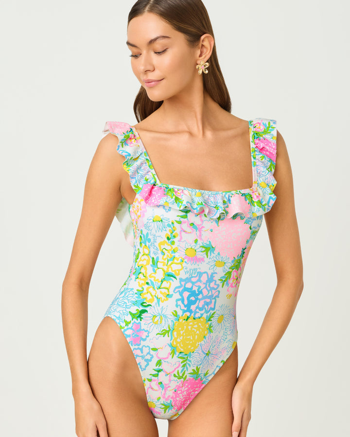 Aemma Ruffle One Piece - Multi Lilly Garden