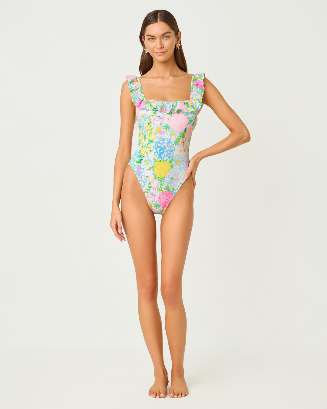 Aemma Ruffle One Piece - Multi Lilly Garden