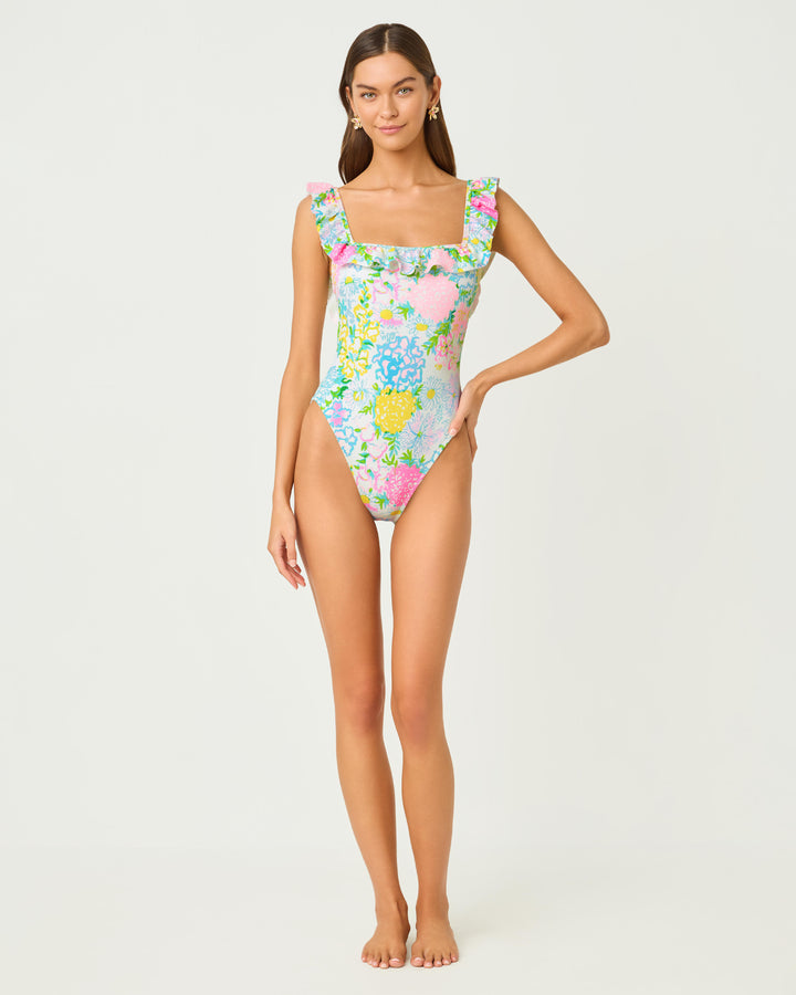 Aemma Ruffle One Piece - Multi Lilly Garden