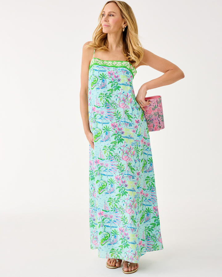 Amalfi Silk Maxi Dress