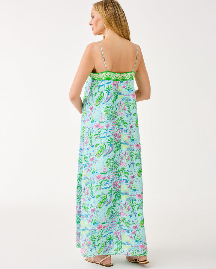 Amalfi Silk Maxi Dress