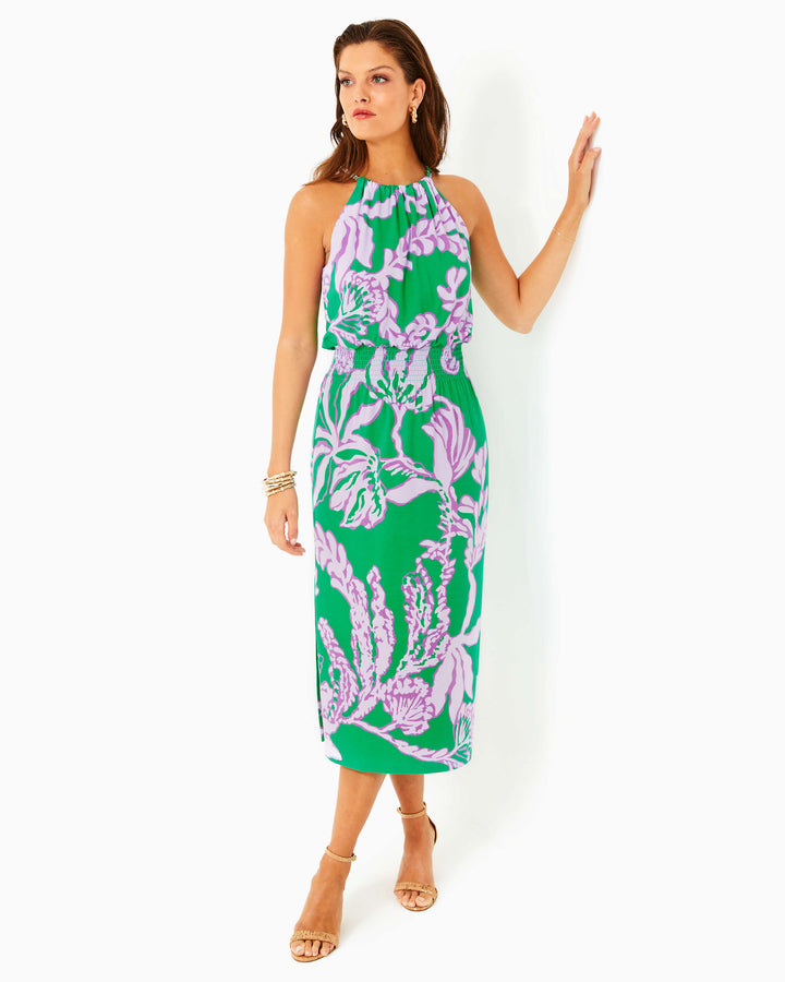 Gracelyn Halter Midi Dress