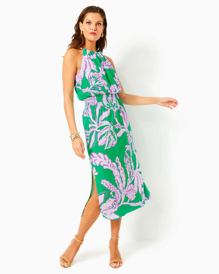 Gracelyn Halter Midi Dress