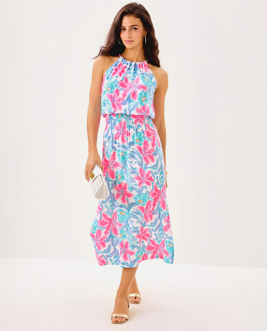 Gracelyn Halter Midi Dress